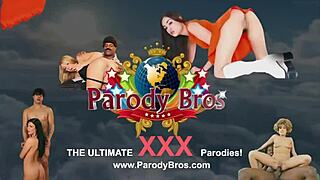 blonde teen 18+ gets her tight holes pounded in hardcore interracial gangbang parody