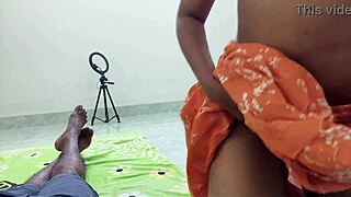 Desi village aunt bends for big dick pounding in homemade outdoor fuck