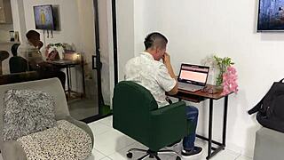 Classmate Pounds Curvy Latina in Lingerie Dorm Surprise