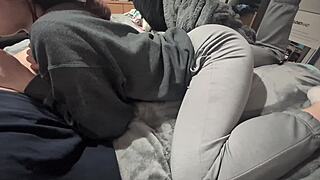 Petite redhead wife shakes ass begging for your hot cumshot load