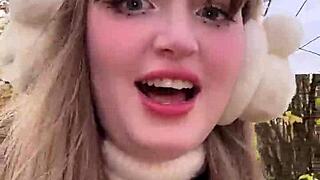 Oops teen flashes curvy pussy pee then spreads wide for public stranger cum