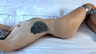 Tied-Up Girlfriend Bent Over Doggystyle Cowgirl Rough Fucked Cum Covered Quickie Sex Tape