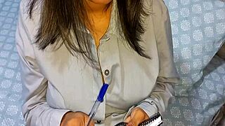 Real College Girl Fingers Wet Pussy Alone Dreaming of Math Teacher