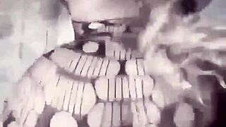 stepmom's huge tits bounce as she rides bbc ignoring all else