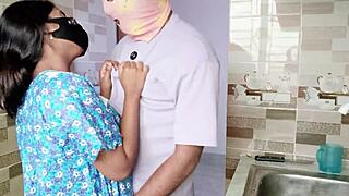 Secret DESI BHABHI fling turns into wild KITCHEN FUCK passion