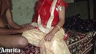 hot indian desi step brother-in-law fucks sister-in-law's tight pussy in bedroom!