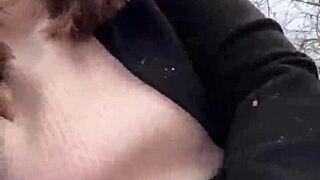 Oops teen flashes curvy pussy pee then spreads wide for public stranger cum