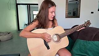 Teacher Fucks Student Guitar Class Deepthroat Doggystyle Cum Covered Sloppy