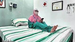 Doctor sneaks horny call fingering wet pussy for secret boyfriend