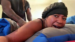 Big Black Cock Pounds Petite Roommate's Asshole And Pussy With No Mercy