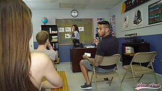 Arabic teacher Alina Angel's horny sex ed lesson turns wild
