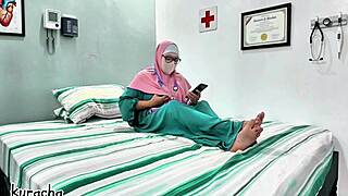 Doctor sneaks horny call fingering wet pussy for secret boyfriend