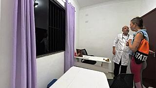 orthopedic doc rips leggings fucks patient doggystyle cums on face