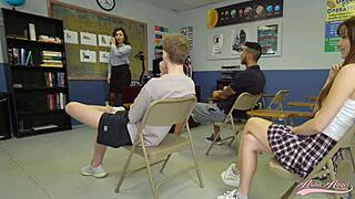 Arabic teacher Alina Angel's horny sex ed lesson turns wild