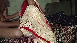 hot indian desi step brother-in-law fucks sister-in-law's tight pussy in bedroom!
