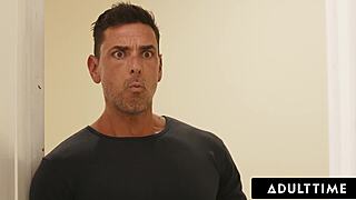 Sex Addict Julia James Squirts Accidentally on Stepdad During Sneaky Fuck