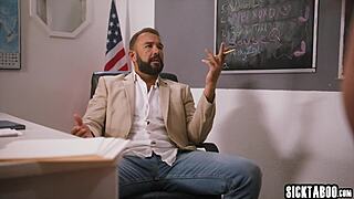 Teacher and hot petite Latina babes deepthroat then get hardcore fucked in 3some