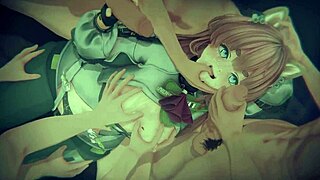 pregnant akekuri takes wall doggy bondage pounding in arknights endfield hentai 4k 😈🔒💦