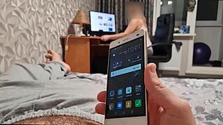 Stepmom Watches My Big Cock Erection Masturbating Then Sucks It Hard In Her Room