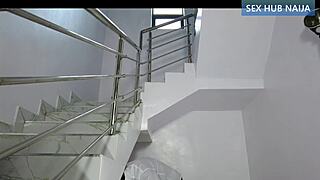 college girl sneaks under staircase craving her senior's throbbing bbc deep inside