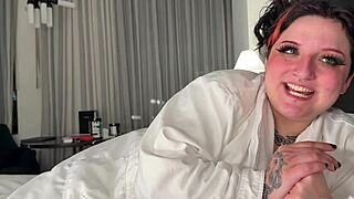 ever tried teaching your curvy stepsis to ride cock properly during a hotel casting?
