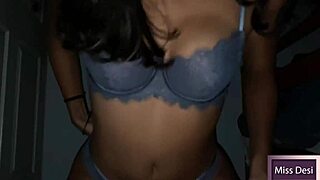 quiet 12am fuck in her family house bed with submissive brunette babe