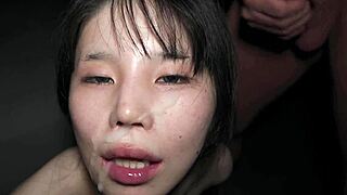 fuked like a fleshlight asian pussy stretched rough by monster cock group cumshots