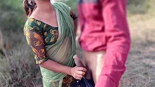 damn bhabhi's big pussy gets fucked hard in jungle 😈 ass shaking wild 👅