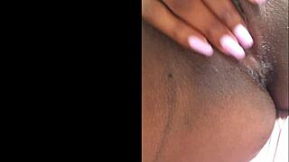 god i'm obsessed fingering my hairy ebony pussy in dorm ripping lingerie for rough solo masturbation