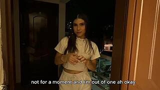 I sneak over and fuck my skinny tattooed neighbor's wife doggystyle filling her with hot cum!
