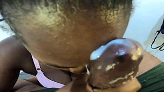 she drops to floor slurps that massive cock for sloppy facial cum explosion before bye wave