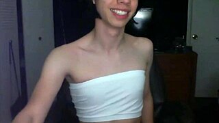 kinky shemale jerks huge cock to explosive cumshot closeup