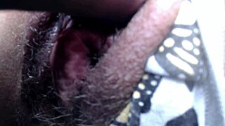 Young latina wife and hubby film close-up homemade pussy play