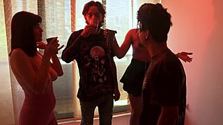 wild college party spirals out with outdoor cuckold rough riding and public flashing