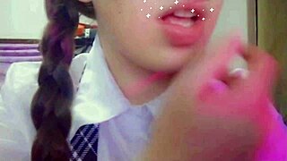 imagine this shy horny student masturbating first time on webcam?