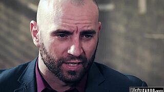 two teachers stretch petite teen student's tight holes in double penetration