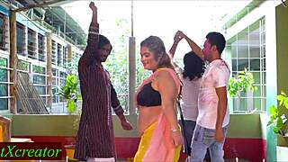 Indian Couple Swaps Partners for Crazy Interracial Sex at Holi Party