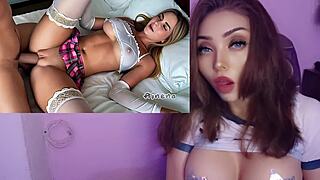 Blonde College Virgin Stepsis Gives Up Pussy While Plug Teases Her Ass