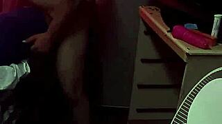 Hot Student Kneels for Step Daddy's Blowjob Then Doggystyle Missionary Pounding