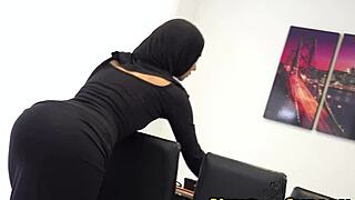 muslim hijabi teen slut bent over taking rough cock dump from arab bull