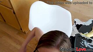 Innocent-Looking Stepdaughter Devours and Rides Massive Cock POV Style