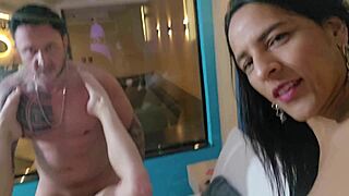 Safada wife watches husband doggystyle fuck busty college student in swinging cuckold session