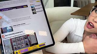 school tutor chanel camryn blows and fucks student hard