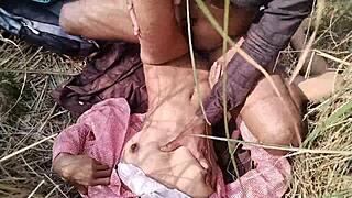 innocent desi college girl wanders forest for secret black cock creampie