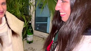 Beautiful Students Picked Up for Outdoor Group Fuck and Blowjobs