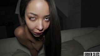 Filipino teen caters to her wealthy white man's every submissive whim