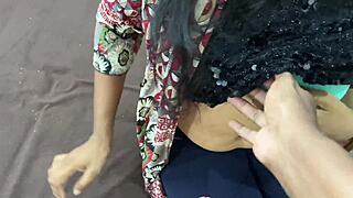 Indian College Cutie Bent Over for Deepthroat Monster Cock Lesson