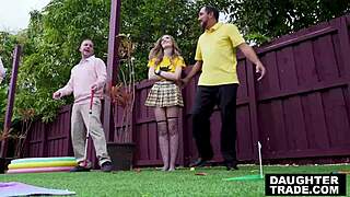 stepdads lure gamer teens from games to poolside 4some blowjobs pounding 😈💦