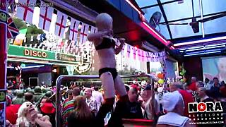 Barcelona showgirl nora dances sensually with natural tits teasing lesbian desires