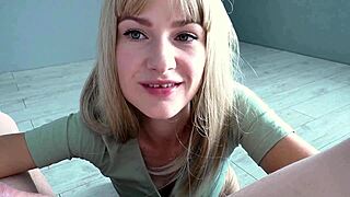 Beautiful blonde's cum play compilation with mouth swallowing